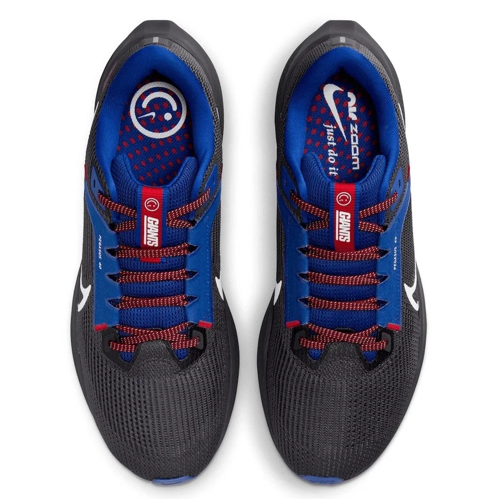 Nike Air Zoom Pegasus 40 NFL New York Giants Mens SZ 8 Running Shoes Grey Blue